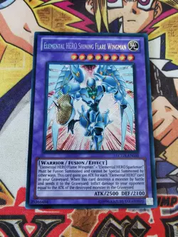 Elemental HERO Shining Flare Wingman lcgx-en050 (NM+) Secret Rare Yu-Gi-Oh! - Image 3