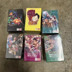 One Piece Card Game Lot Of 6 Double Pack Set 3-8 - Image 2