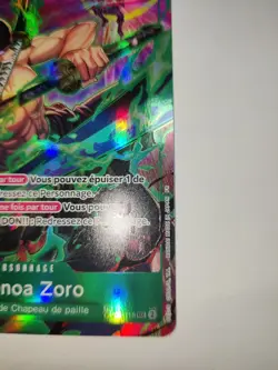 One Piece Roronoa Zoro tr french OP06 -118 sec op11 (etat correct light played) - Image 3