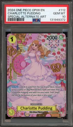 One Piece CCG Charlotte Pudding Special Alternate Art OP03-112 PSA 10 Gem Mint - Image 1