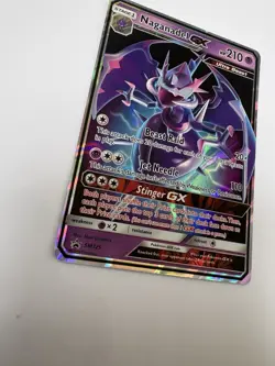 Pokemon Naganadel GX SM125 Promo Full Art Black Star Holo Card English - Image 2