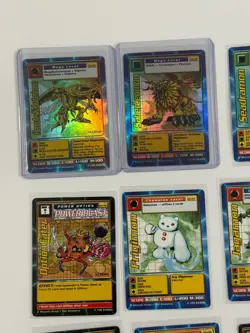 Lot: 14 Digimon Cards 1st Edition Hercules Kabuterimon Holo St-33 SaberLeomon LP - Image 2