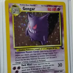 Pokemon Gengar Holo Rare Fossil Card 5/62 Stage 2 HP80 Psychic 1999 - Image 2