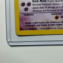 Pokemon Gengar Holo Rare Fossil Card 5/62 Stage 2 HP80 Psychic 1999 - Image 5