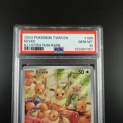 PSA 10 Eevee 188/167 Pokemon Twilight Masquerade Full Art Graded Card - Image 2