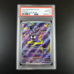 PSA 10 Gastly 177/162 Pokemon Temporal Forces Holo Full Art Graded Card - Image 1