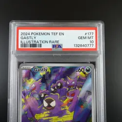 PSA 10 Gastly 177/162 Pokemon Temporal Forces Holo Full Art Graded Card - Image 2