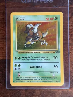 Pokemon Pinsir Jungle 09/64 Holo Rare Unlimited Basic 60 HP Card English - Image 1