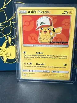 Ash's Pikachu SM109 Black Star Promo Pokemon Card - Image 1