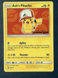 Ash's Pikachu SM109 Black Star Promo Pokemon Card - Image 2