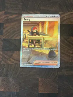Pokemon TCG Scarlet & Violet Penny Trainer Supporter Card - Image 1
