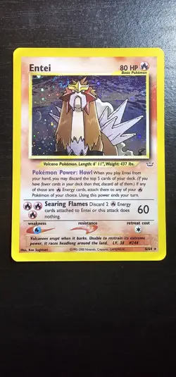 Pokemon Entei Neo Revelation TCG Holo Unlimited Rare Card 6/64 - Image 1