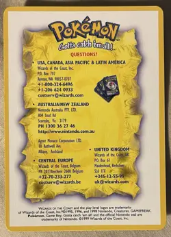 Pokemon TCG Theme Deck Insert Questions Card 1999 Wizards Of The Coast LP - Image 1