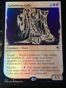 Gelatinous Cube Showcase FOIL , Adventures F R , NM ,MTG,FREE SHIPPING - Image 1