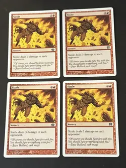 Sizzle MTG X4 8th Edition Ex Condition see pics front / back - Image 1
