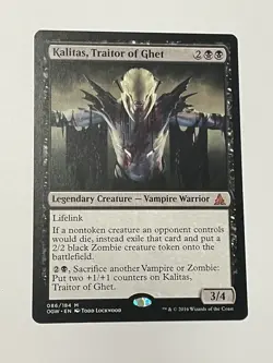 MTG Kalitas Traitor of Ghet LP Oath of the Gatewatch Magic the Gathering - Image 1