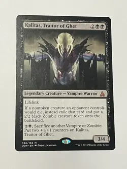 MTG Kalitas Traitor of Ghet LP Oath of the Gatewatch Magic the Gathering - Image 2