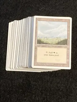 MTG Revised Edition Lot of 119 Plains LP - Image 1