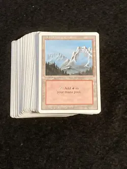 MTG Revised Edition Lot of 89 Mountains LP - Image 1