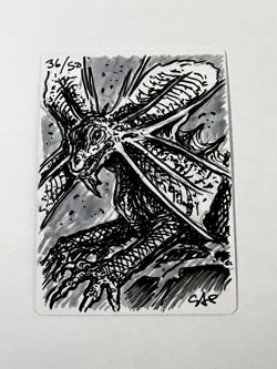 MTG Magic Shifting Shadow Sketched Signed Artist Proof x1 C17 Commander Burdett - Image 2