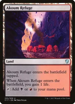 Akoum Refuge Commander 2017 Light Play MTG Magic DNA GAMES - Image 1