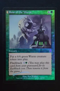 Magic The Gathering MTG ROAR OF THE WURM FOIL Odyssey LP Lightly Played - Image 1