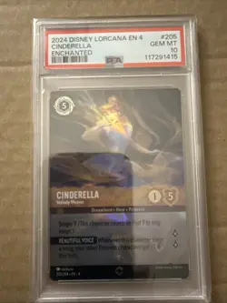 2024 Disney Lorcana En 4-ursula's Return Cinderella Enchanted 205 PSA 10 - Image 1