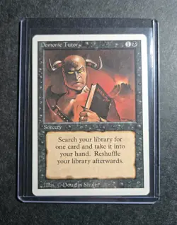 Demonic Tutor Magic The Gathering MTG Revised MTG. - Image 1