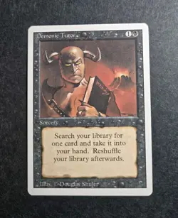 Demonic Tutor Magic The Gathering MTG Revised MTG. - Image 3