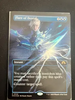Flare of Denial MH 3 Instant Rare Regular Blue 0326 Marie Magny MTG Var.Foil NM - Image 1