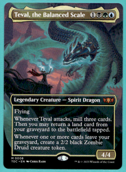 TEVAL, THE BALANCED SCALE BORDERLESS TARKIR: DRAGONSTORM COMMANDER TDC MTG 08 - Image 1