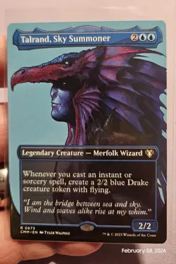 🔥 MTG - Talrand, Sky Summoner - (Borderless) Commander Masters Rare #673 NM 🔥 - Image 1