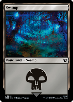 Swamp #201 | Near Mint | Doctor Who Magic MTG - Image 1
