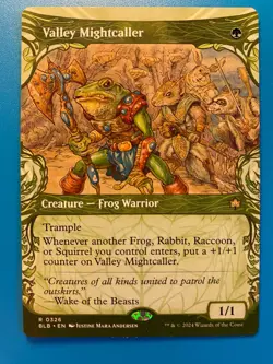 MTG 1x SHOWCASE Valley Mightcaller # 326 Bloomburrow Magic the Gathering x1 NM - Image 1