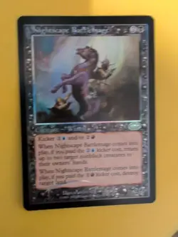 Nightscape Battlemage. Wizard MTG Card. Planeshift.OLD VINTAGE FOIL - Image 2