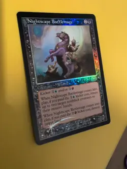 Nightscape Battlemage. Wizard MTG Card. Planeshift.OLD VINTAGE FOIL - Image 4