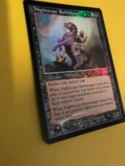 Nightscape Battlemage. Wizard MTG Card. Planeshift.OLD VINTAGE FOIL - Image 5