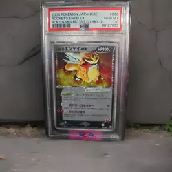 Pokemon Rocket's Entei ex 068 Japanese 2004 Rocket Gang Strikes Back PSA 10 - Image 1