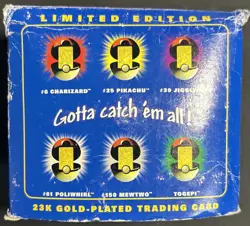 1999 Pokemon 23k Gold Plated Trading Card Togepi with Box - Image 4