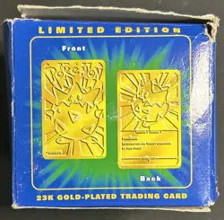 1999 Pokemon 23k Gold Plated Trading Card Togepi with Box - Image 5