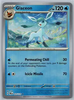 Glaceon Poke Ball Reverse Holo 025/131 Prismatic Evolutions Pokemon Card - Image 1