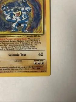 Pokemon Machamp 8/102 Base Set Holo Rare 1st Edition 100 HP Exclusive (A) - Image 5