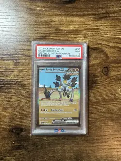 2023 POKEMON PAR EN-PARADOX RIFT SPECIAL ILLUSTRATION RARE SANDY SHOCKS EX PSA 9 - Image 1