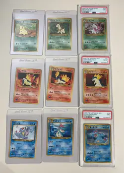 POKEMON TCG NEO PREMIUM FILE 1 COMPLETE [HOLOS ALREADY GRADED PSA 8 & 9s NM-MT] - Image 1