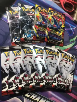 Pokemon 10 Pack Sealed Lot 2 BLACK BOLT 2 PHANTASMAL 6 WHITE FLARE 10 Sealed Lot - Image 1