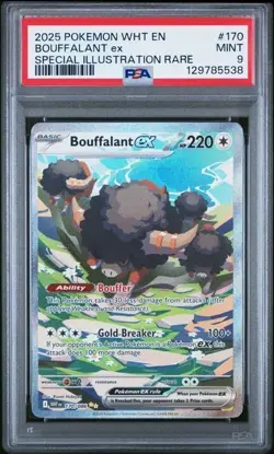2025 Pokemon White Flare Bouffalant ex Special illustration Rare 109/086 PSA 9 - Image 1
