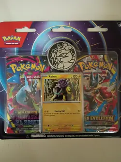 Pokemon TCG Two Pack Blister With Raikou Promo And Coin. - Image 1