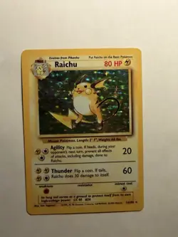 Pokemon TCG Raichu Base Set Holo - Image 1