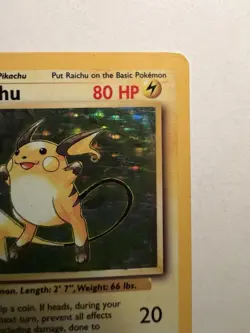 Pokemon TCG Raichu Base Set Holo - Image 3