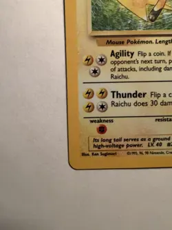 Pokemon TCG Raichu Base Set Holo - Image 5